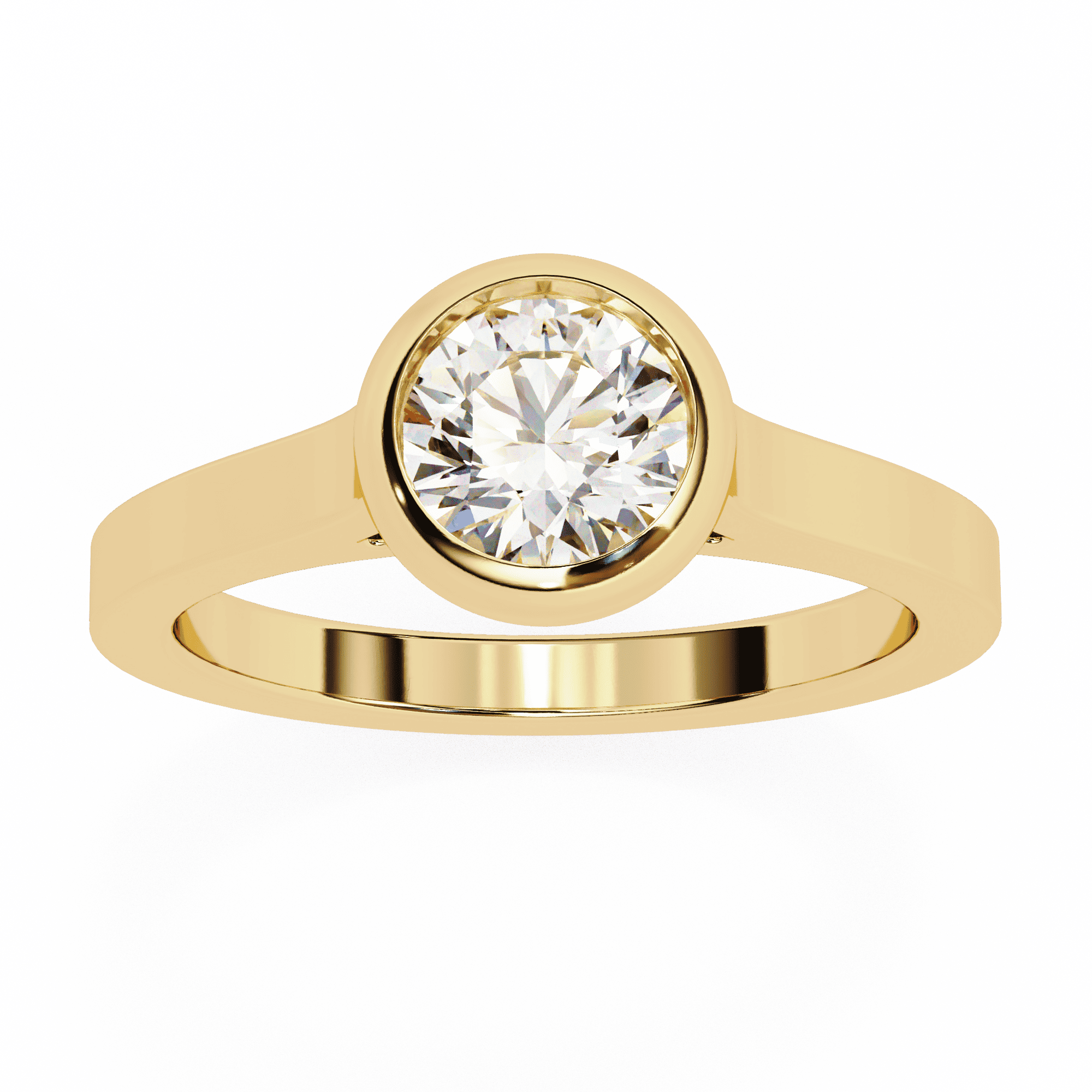Bezel Solitaire Ring 