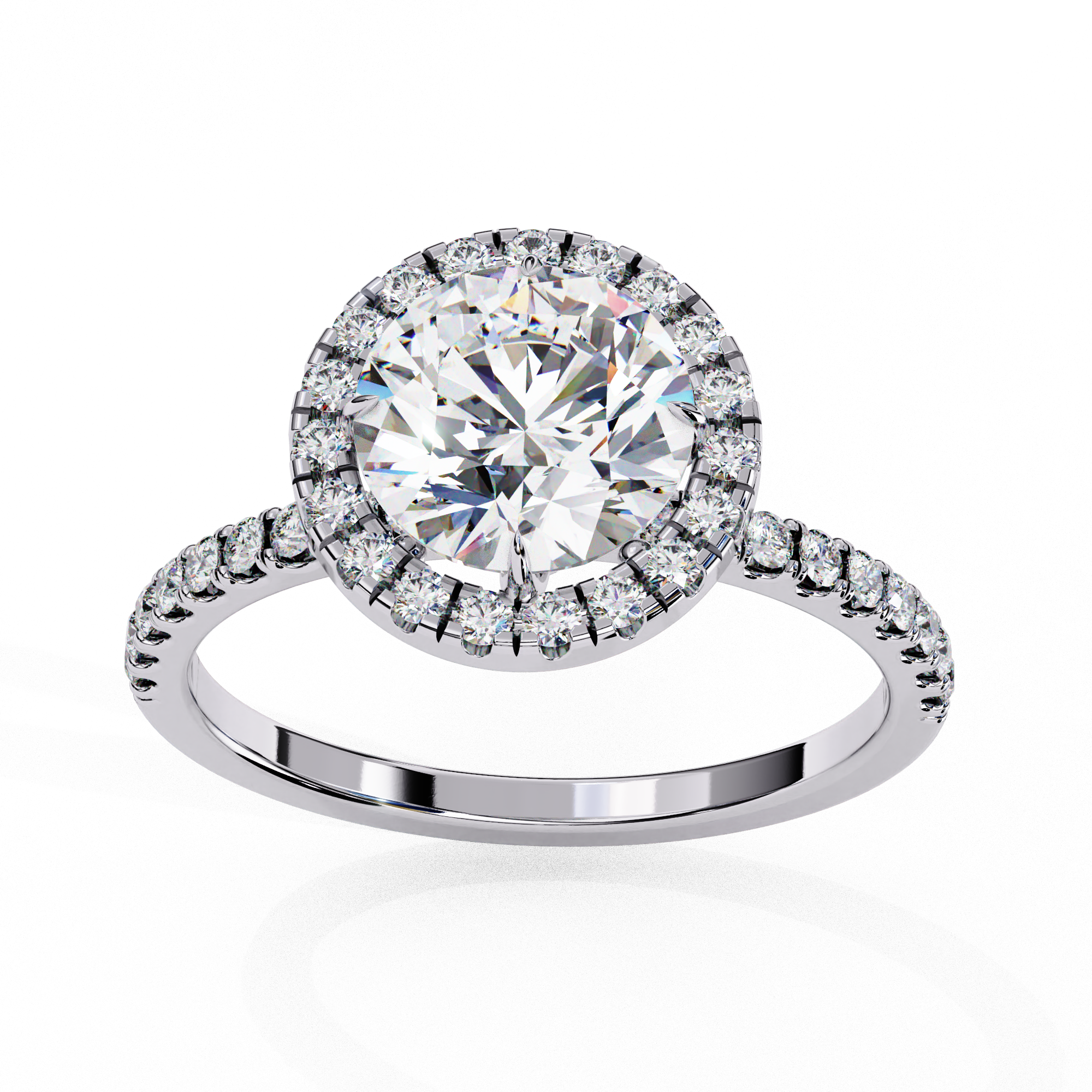 Solitaire Halo Ring 