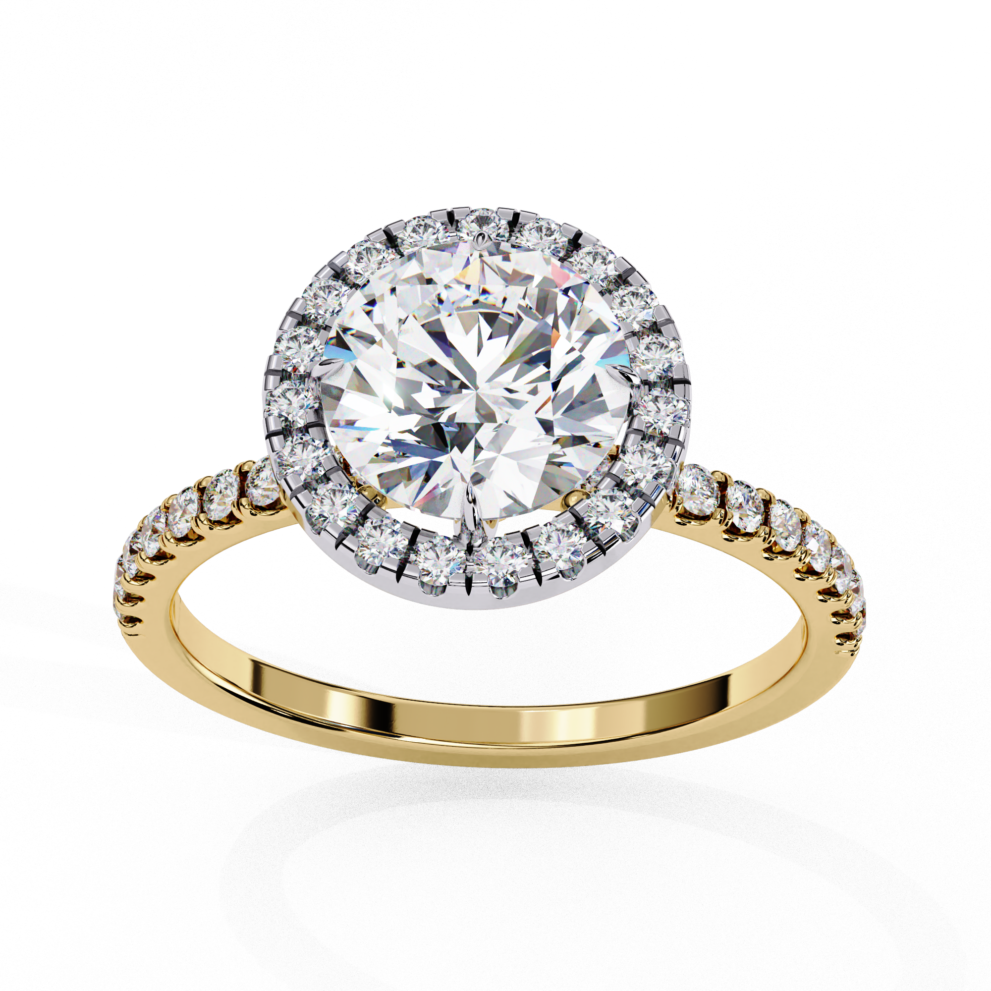 Solitaire Halo Ring 