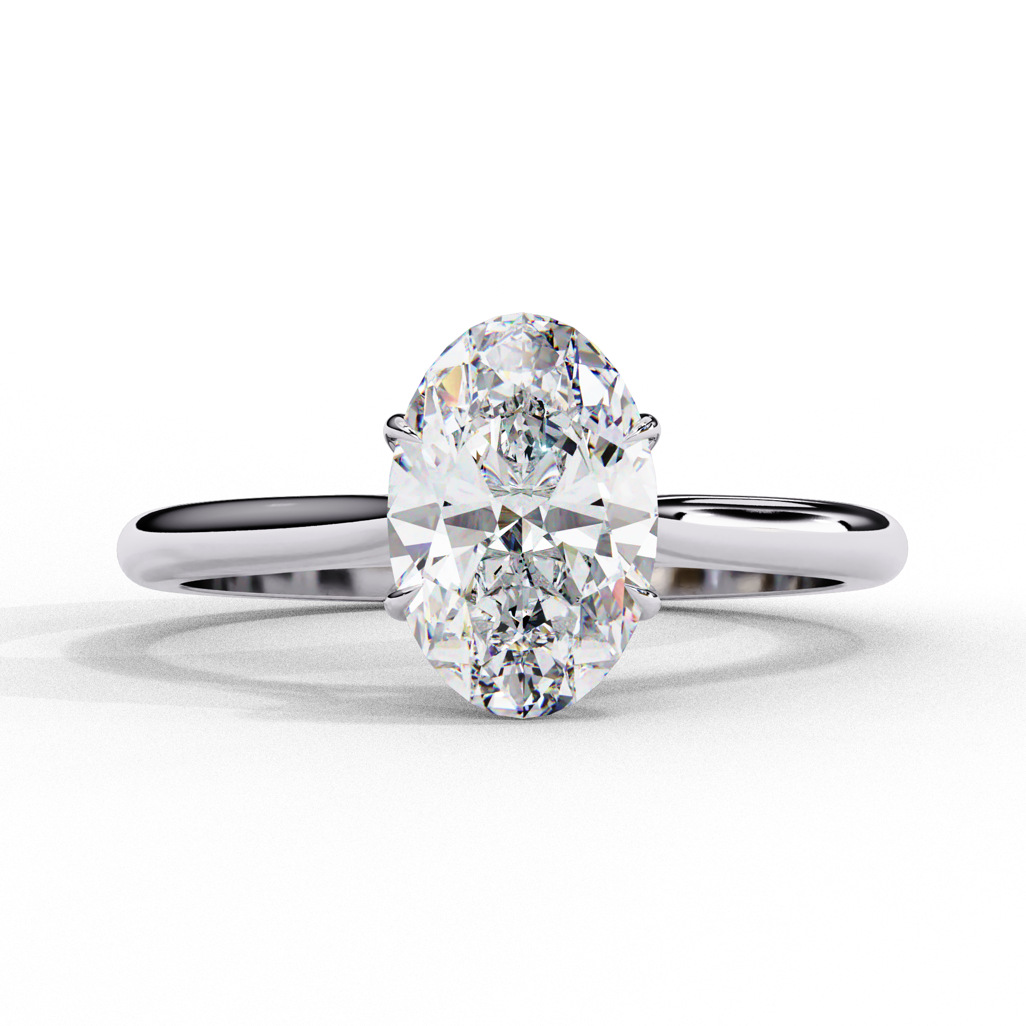 Solitaire Oval Ring 