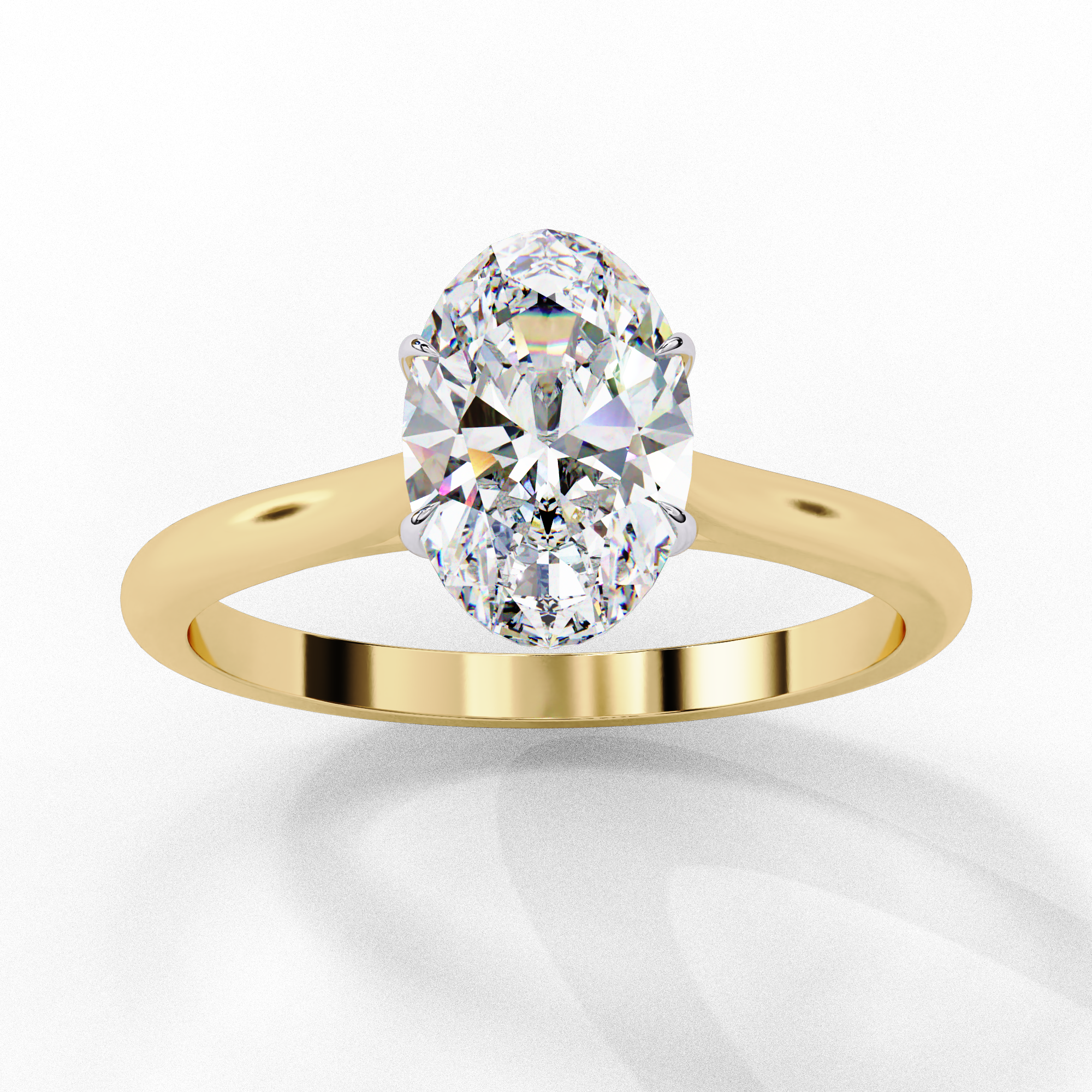 Solitaire Oval Ring 