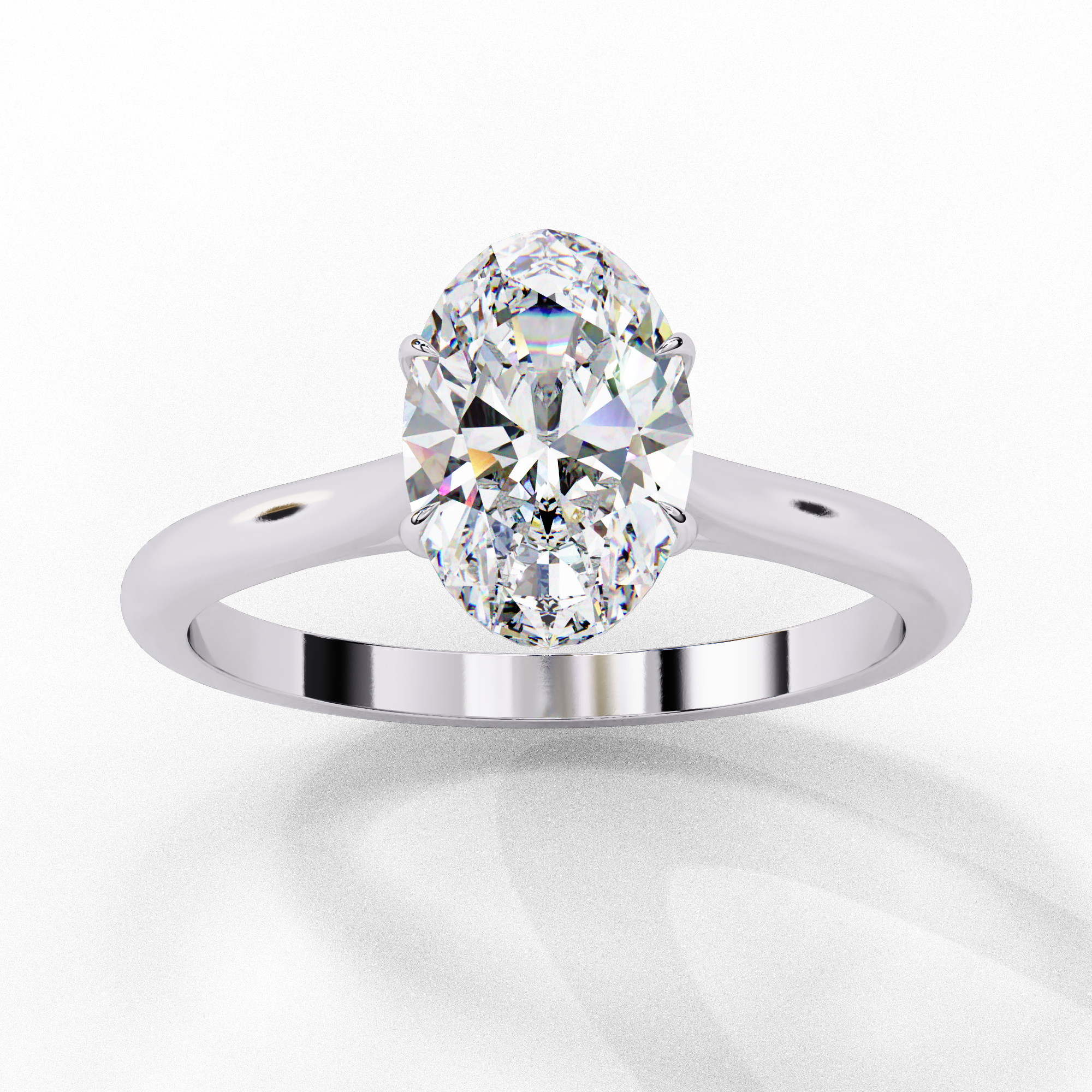 Solitaire Oval Ring 