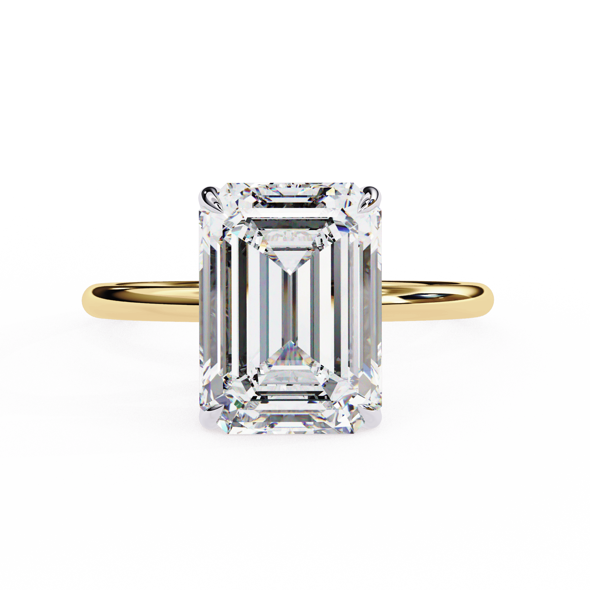 EMEARLD SOLITAIRE RING 
