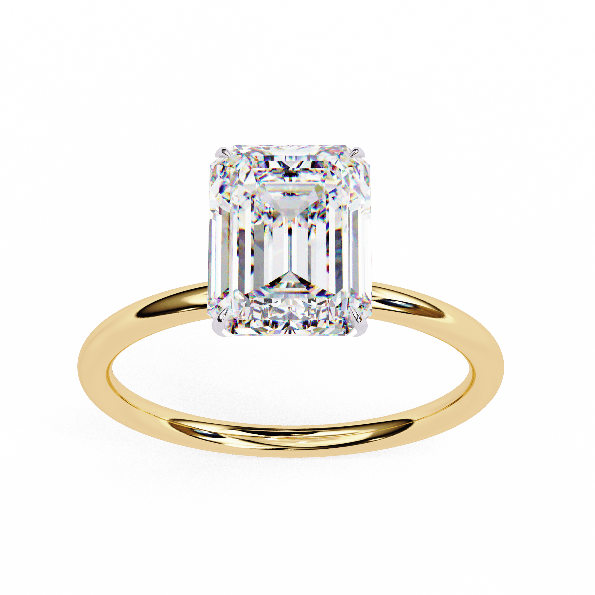 EMEARLD SOLITAIRE RING 