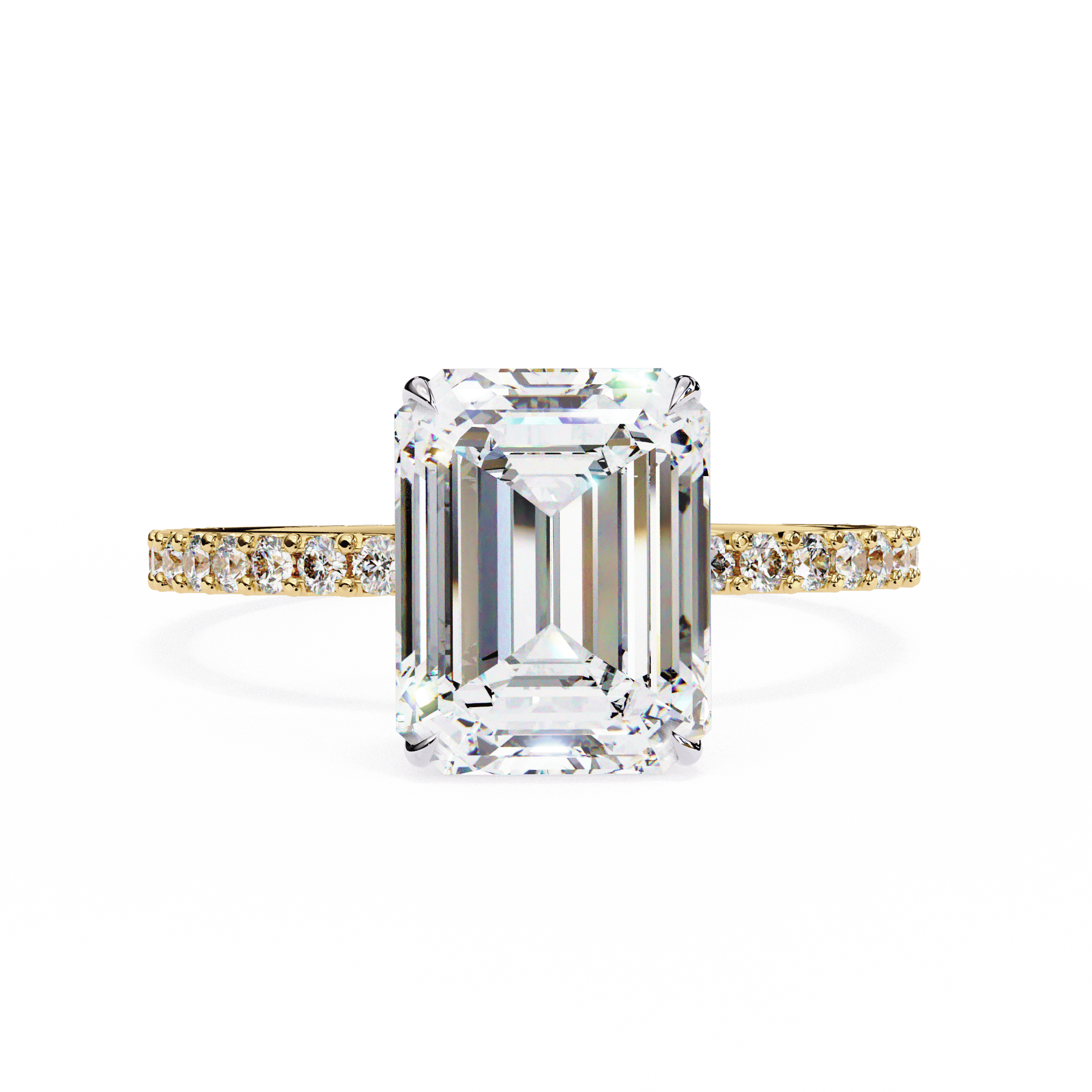 EMEARLD SOLITAIRE RING 