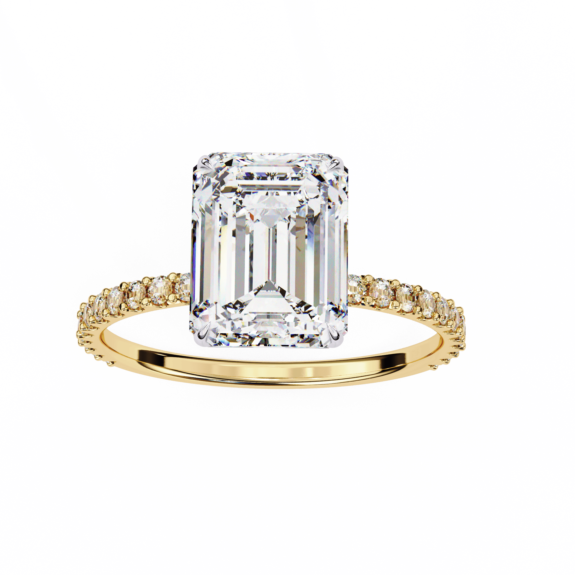 EMEARLD SOLITAIRE RING 