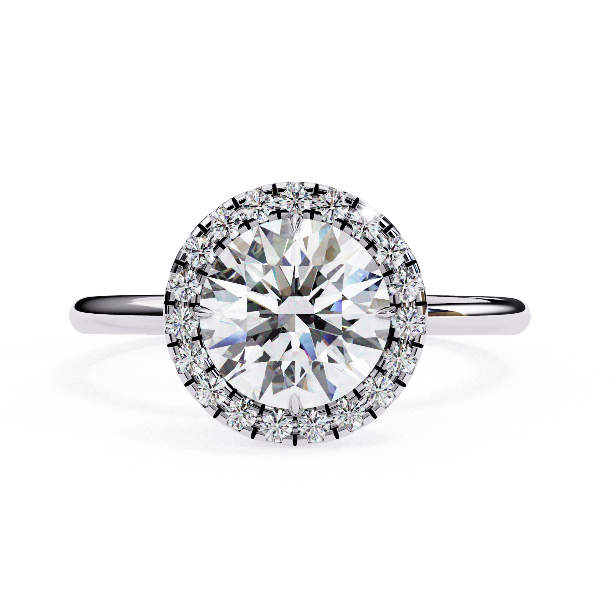 Round Halo Ring