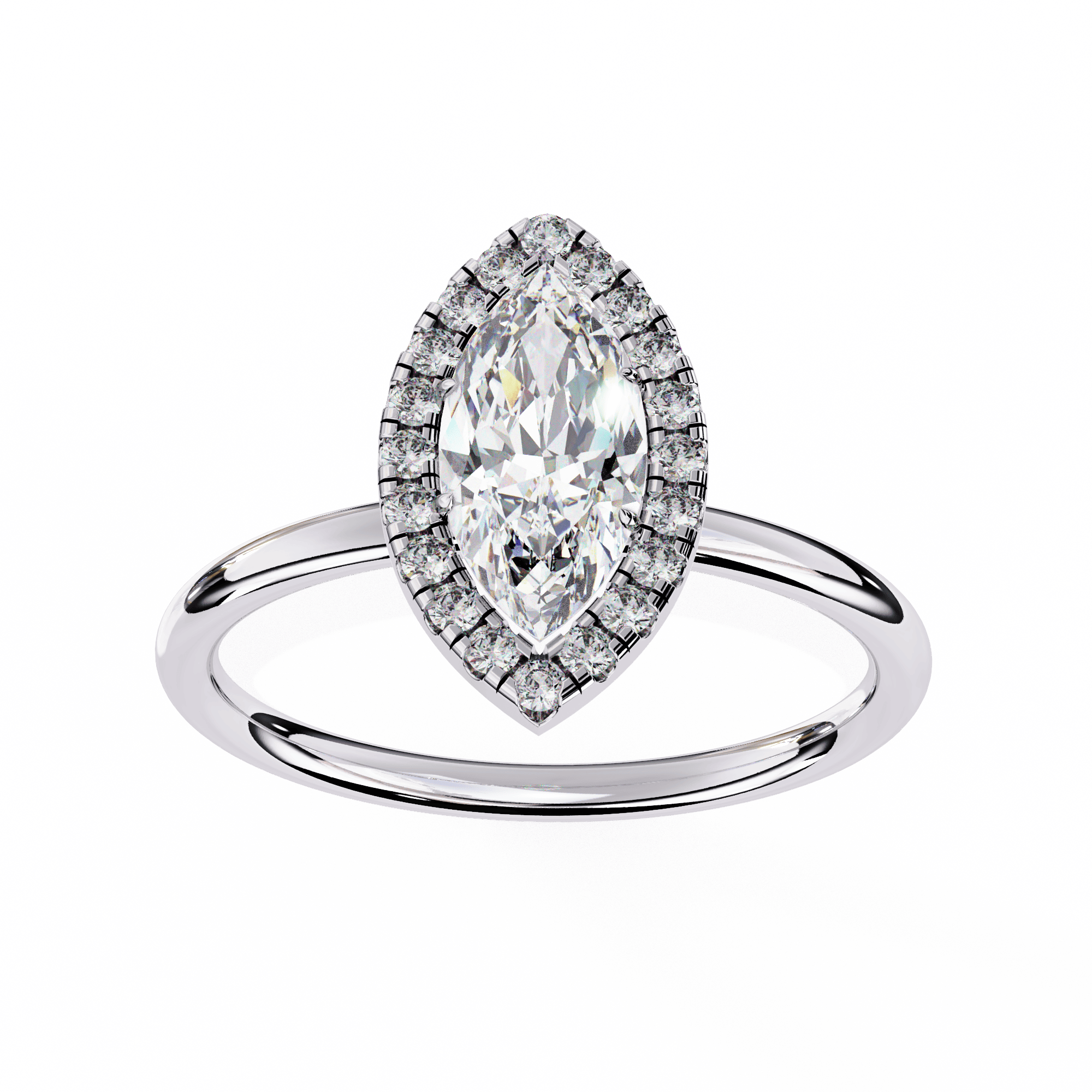 Marquise Halo Ring