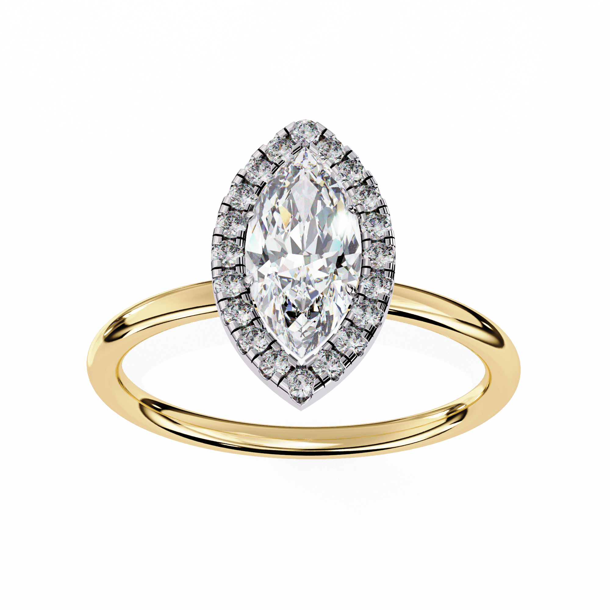 Marquise Halo Ring