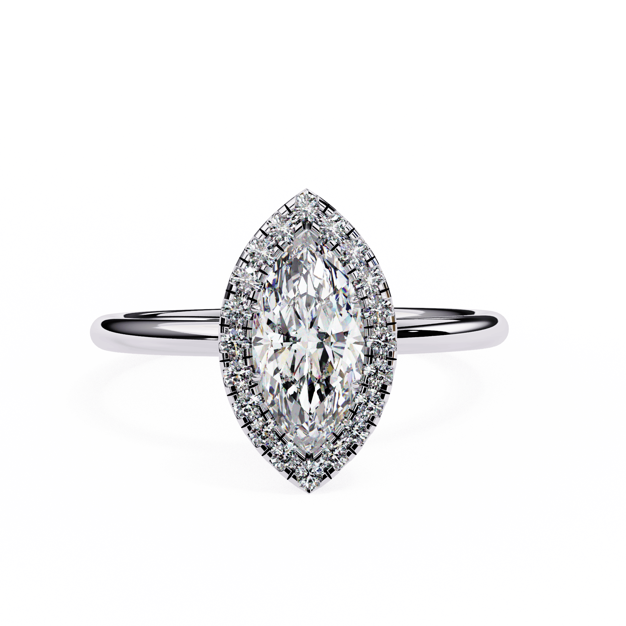 Marquise Halo Ring