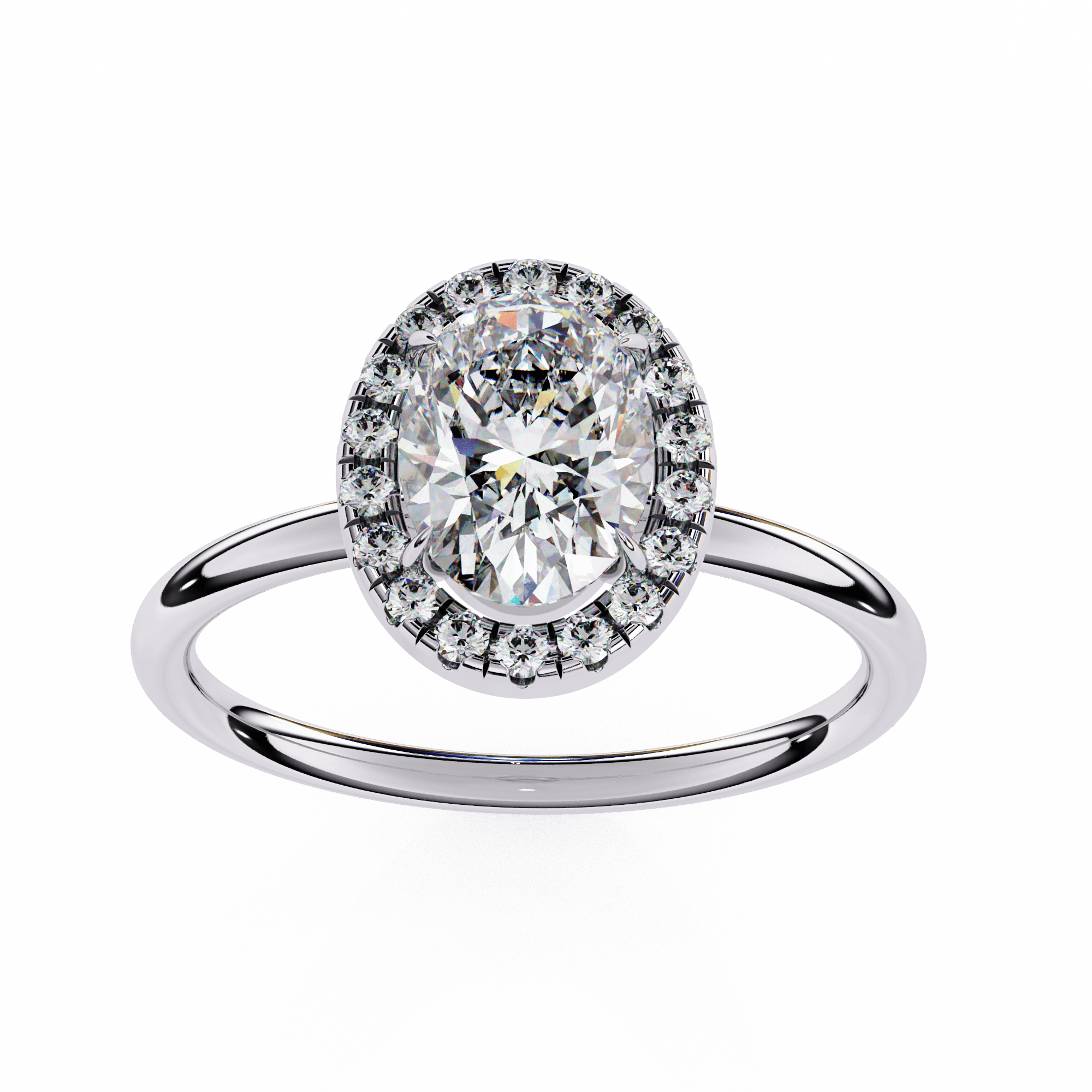 Oval Halo Ring