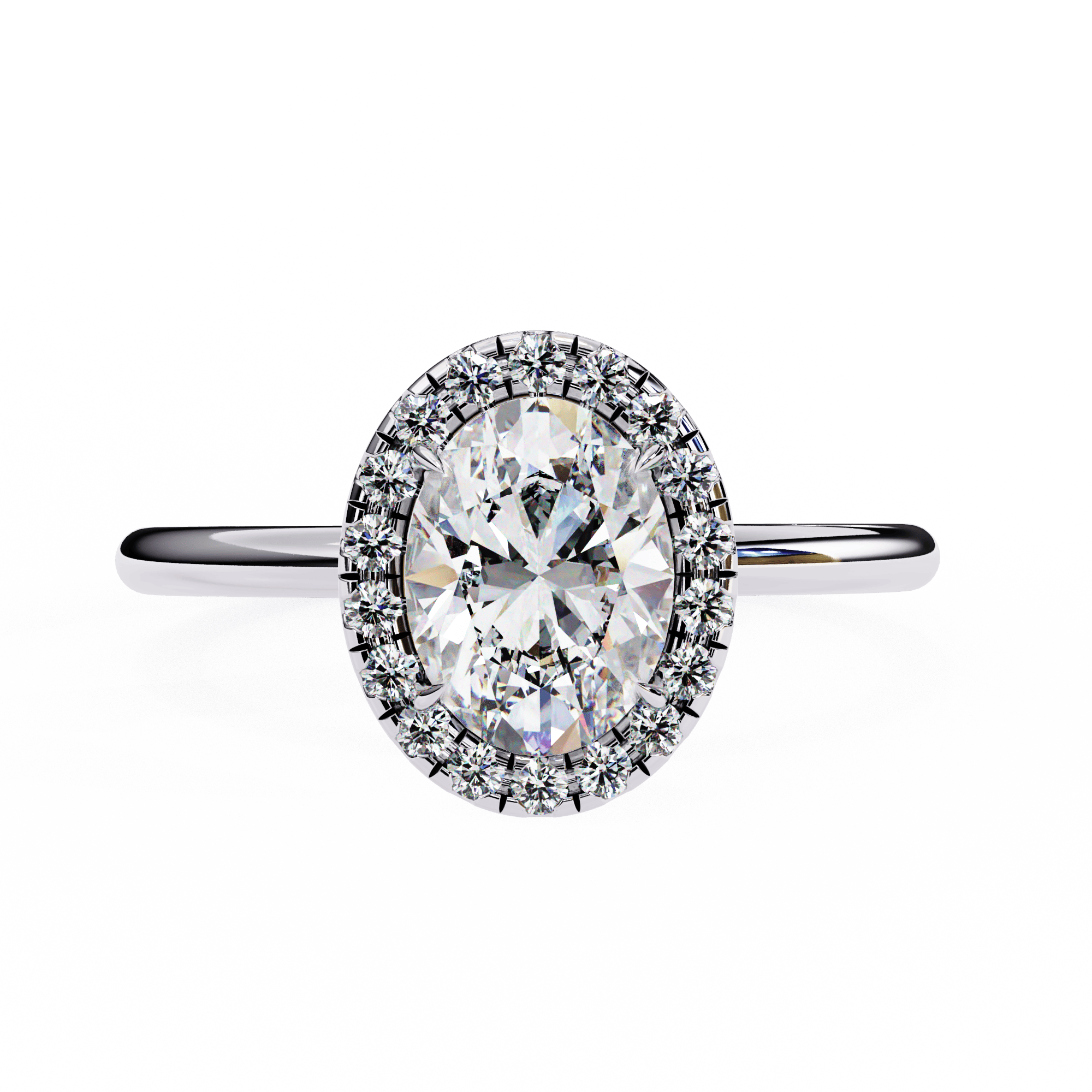 Oval Halo Ring