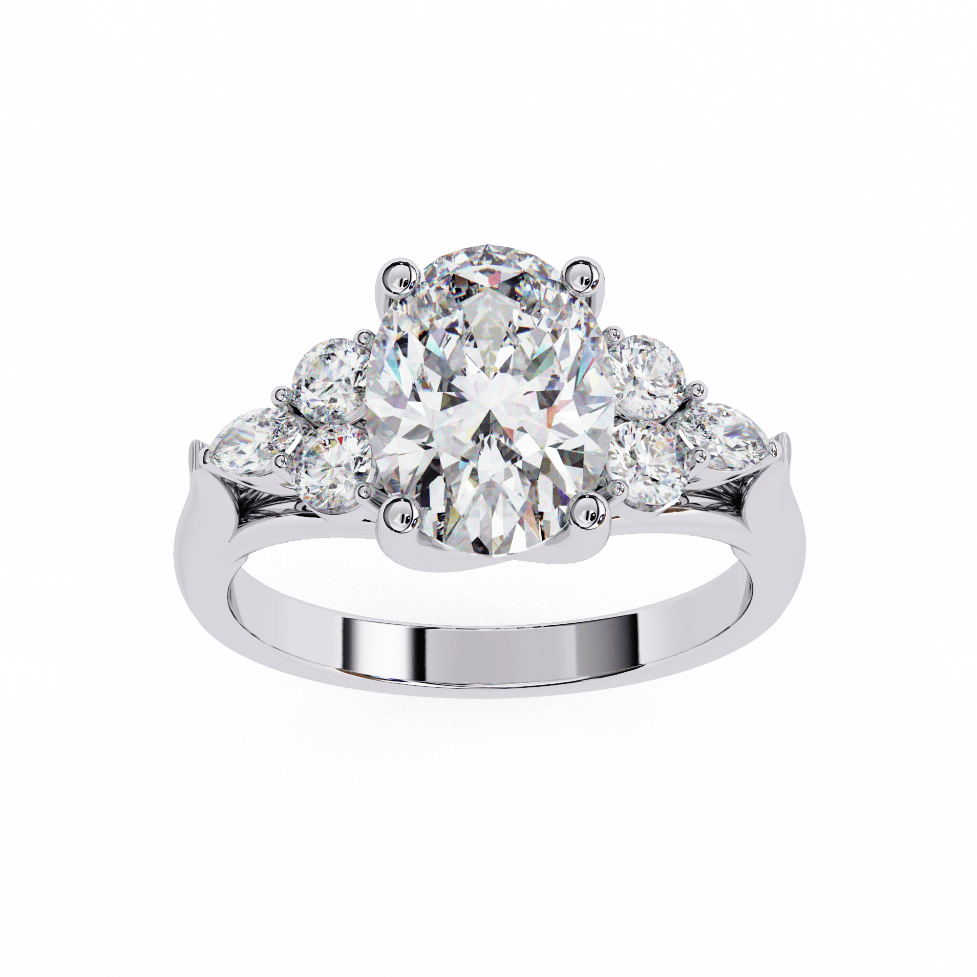Solitaire Oval Ring 