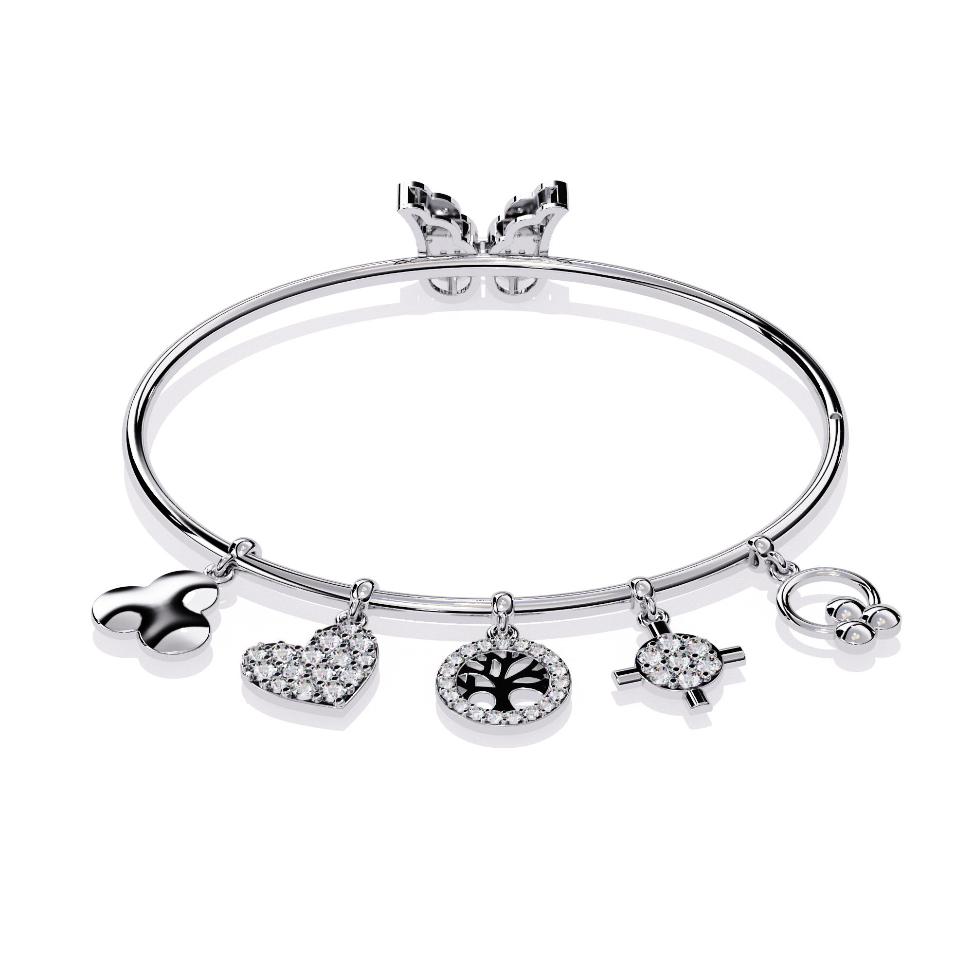 Elegant Sterling Charm Bracelet
