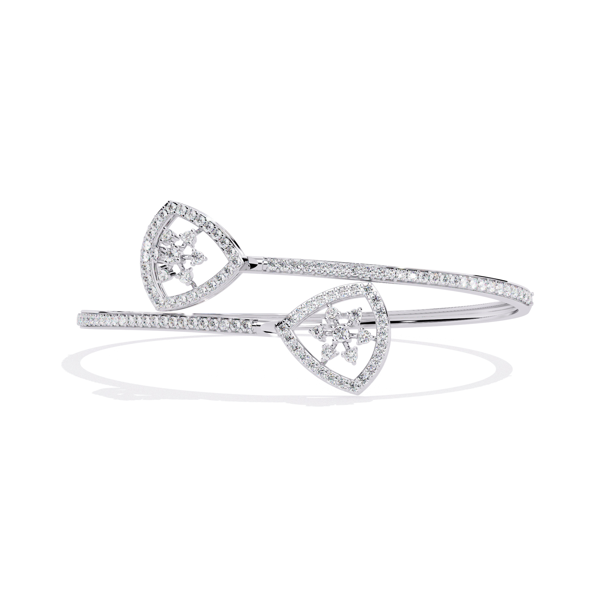 Trilliant halo bracelet 