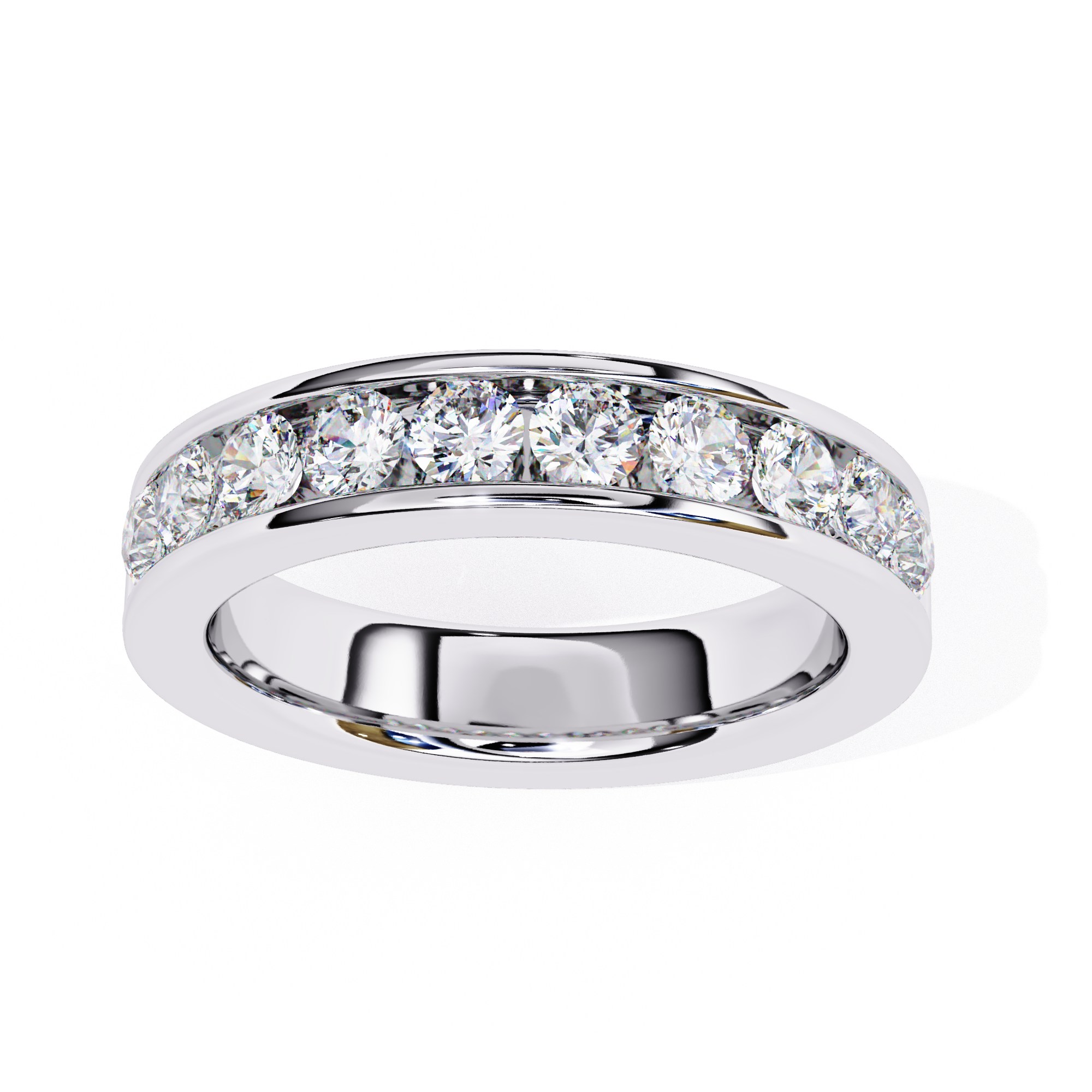 Channel set round cut band