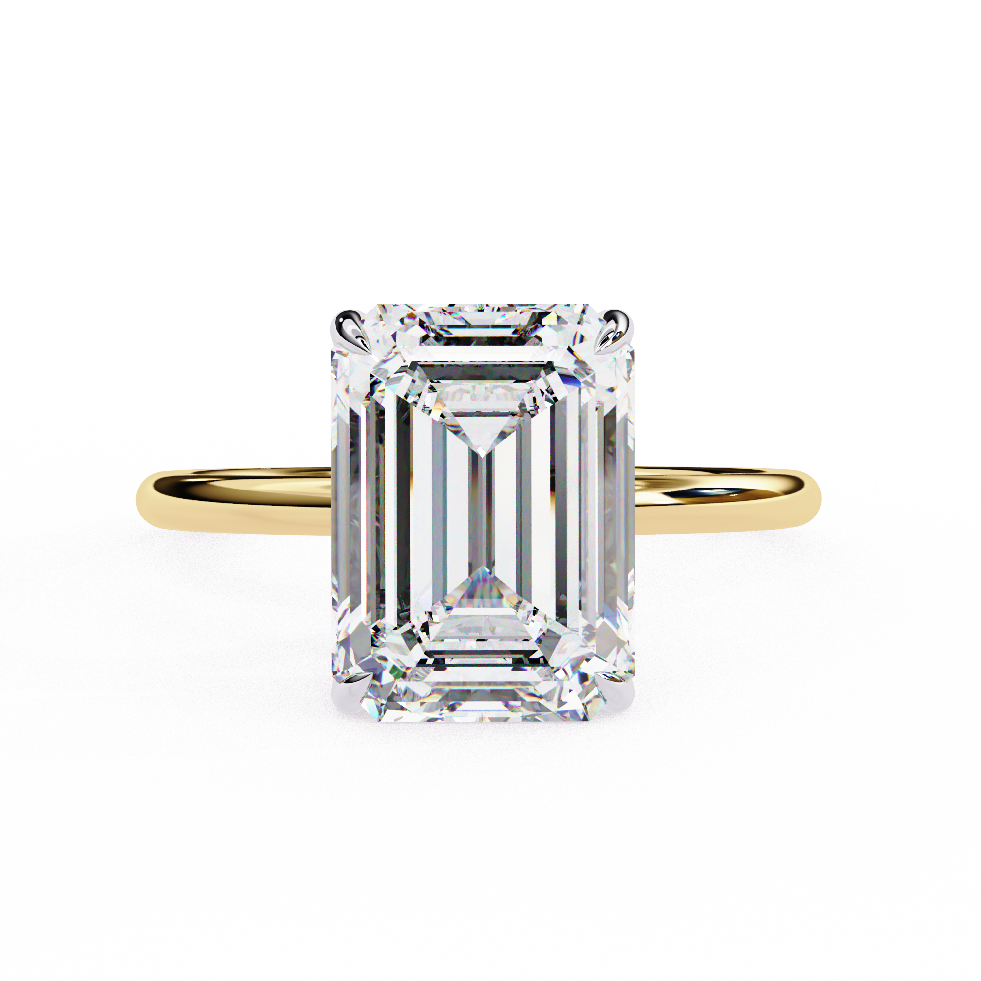 EMEARLD SOLITAIRE RING 
