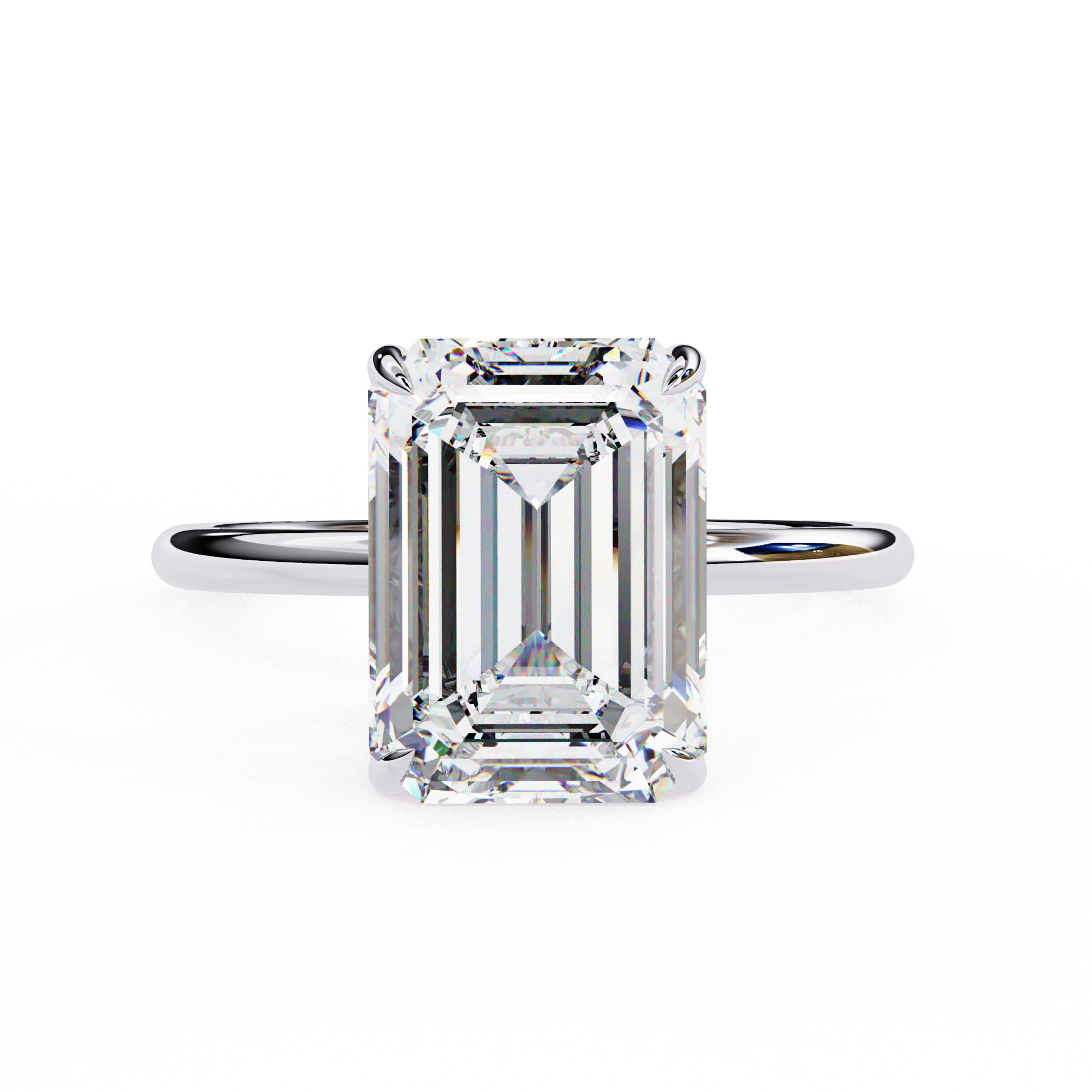 EMEARLD SOLITAIRE RING 