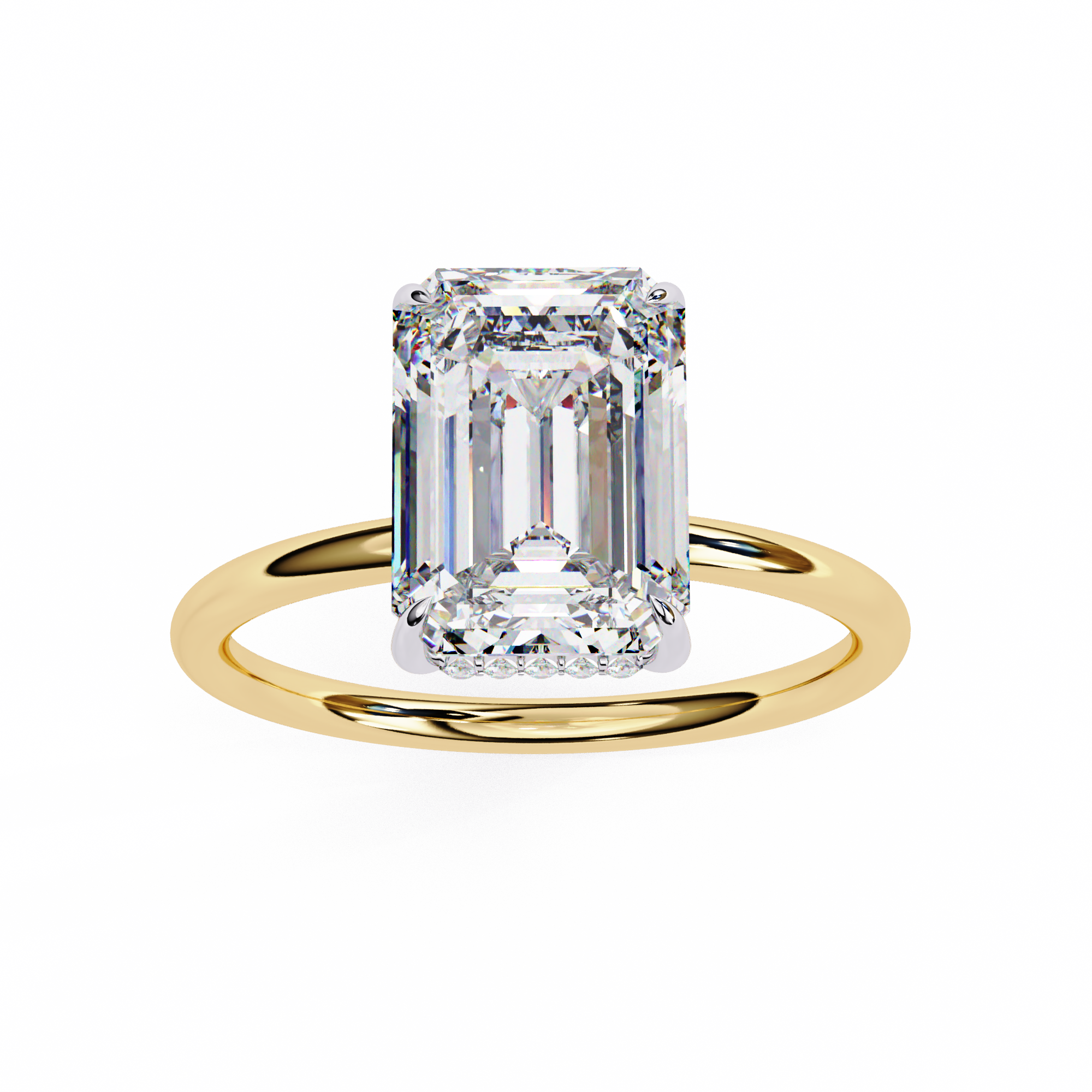 EMEARLD SOLITAIRE RING 