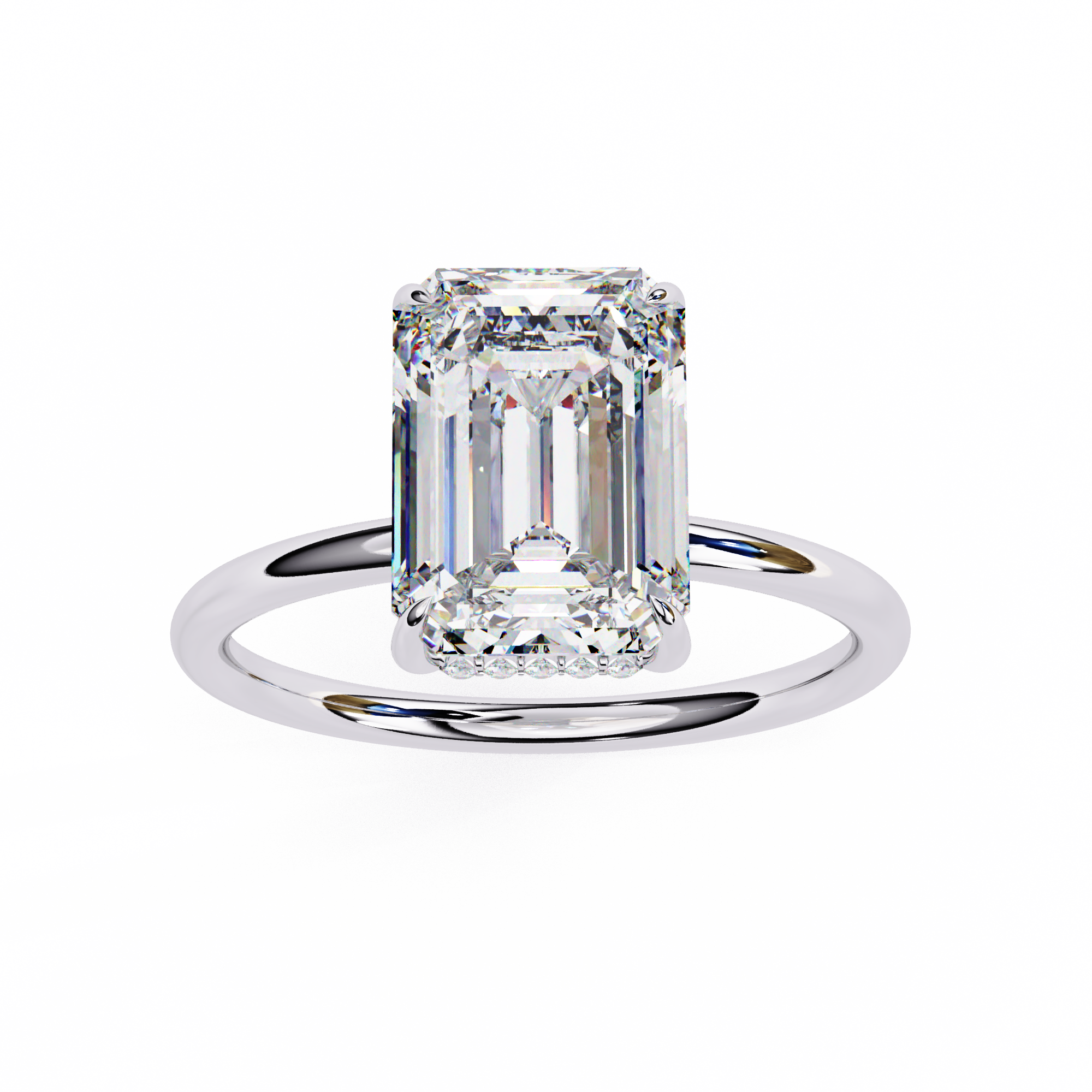 EMEARLD SOLITAIRE RING 