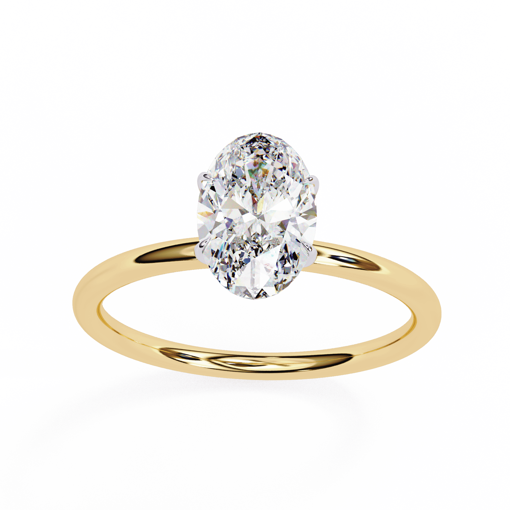 Solitaire Oval Ring 