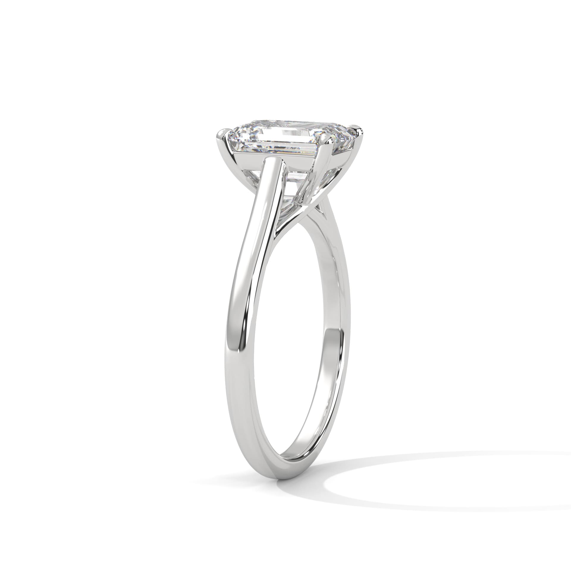 Radiant Solitaire Elegance Ring