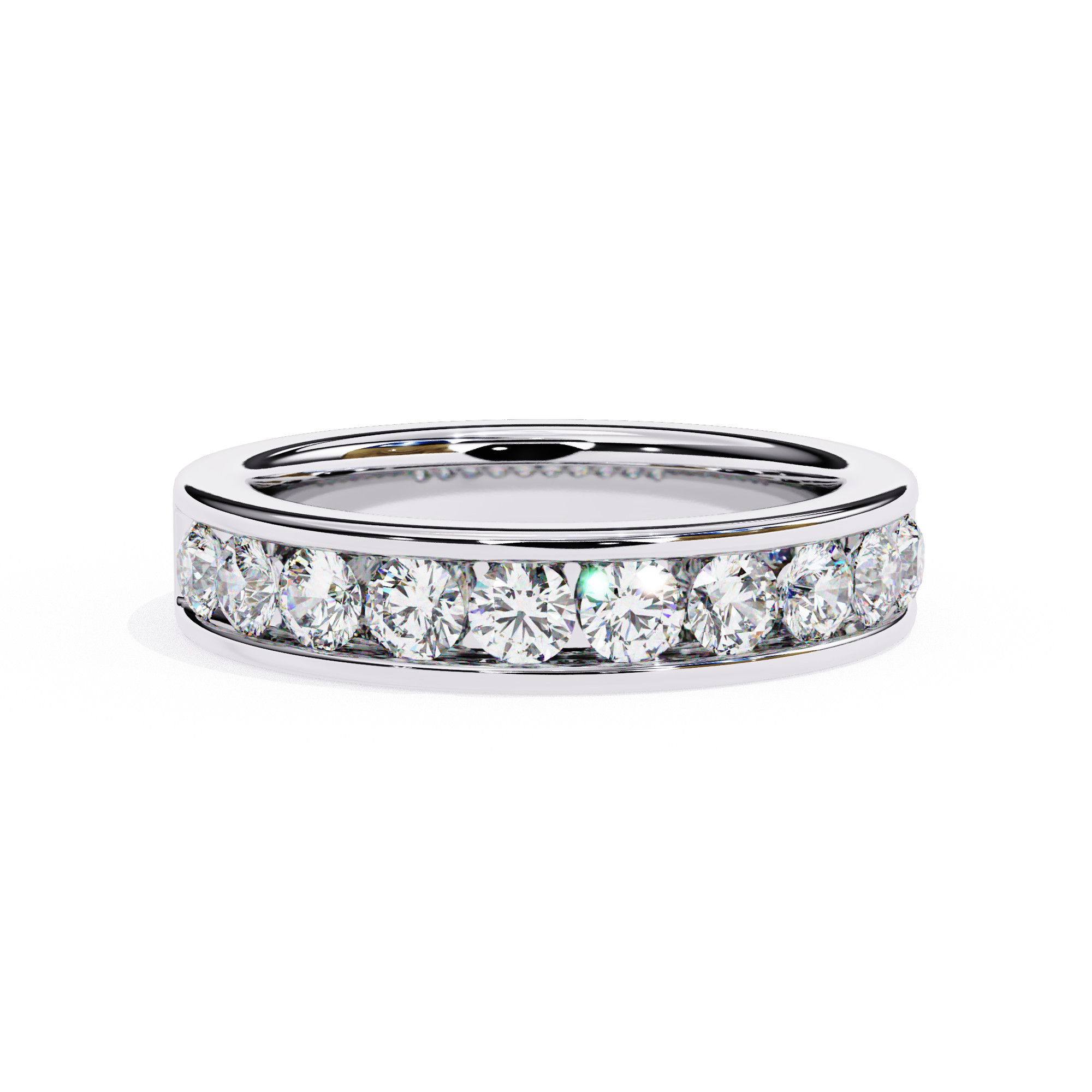 Channel set round cut band