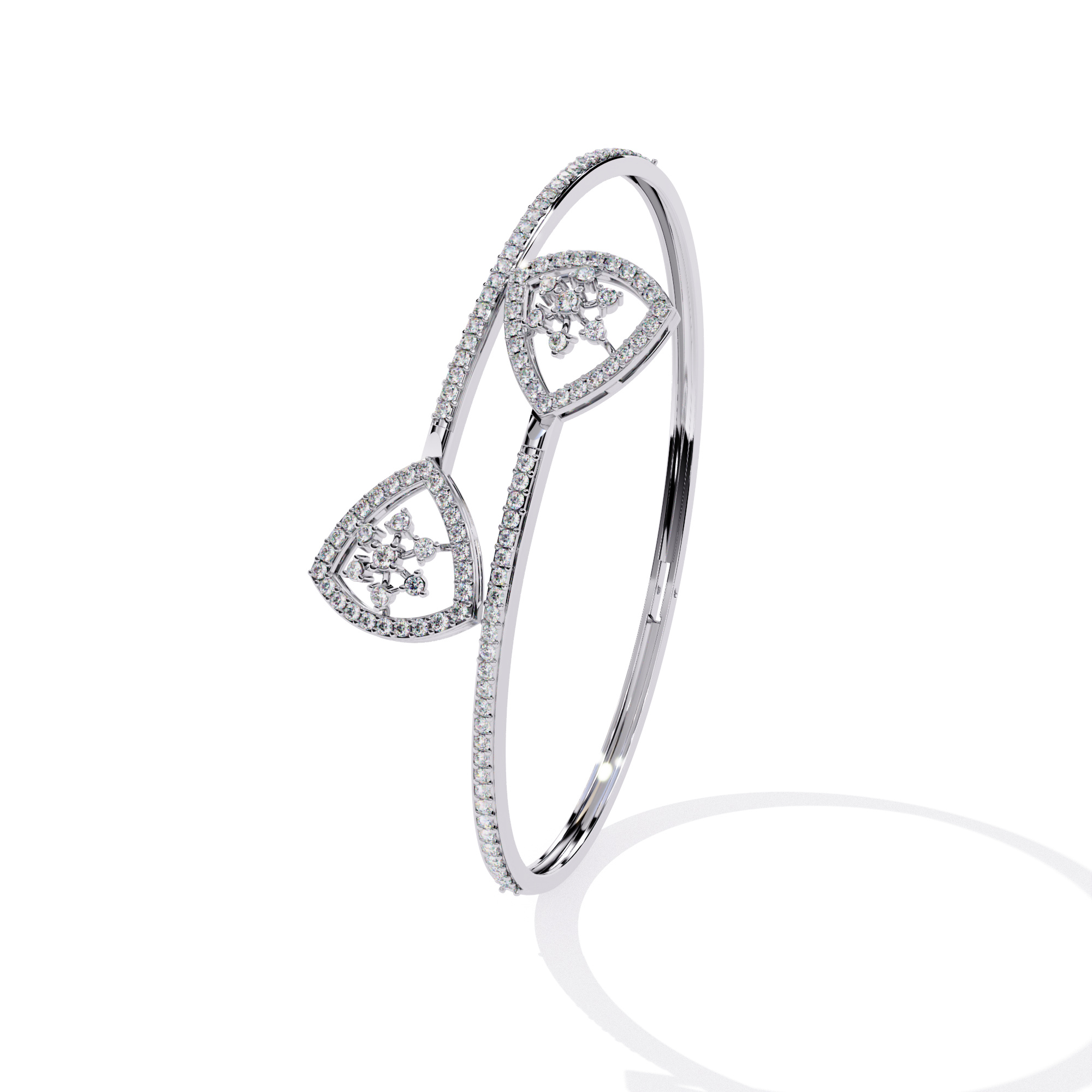 Trilliant halo bracelet 