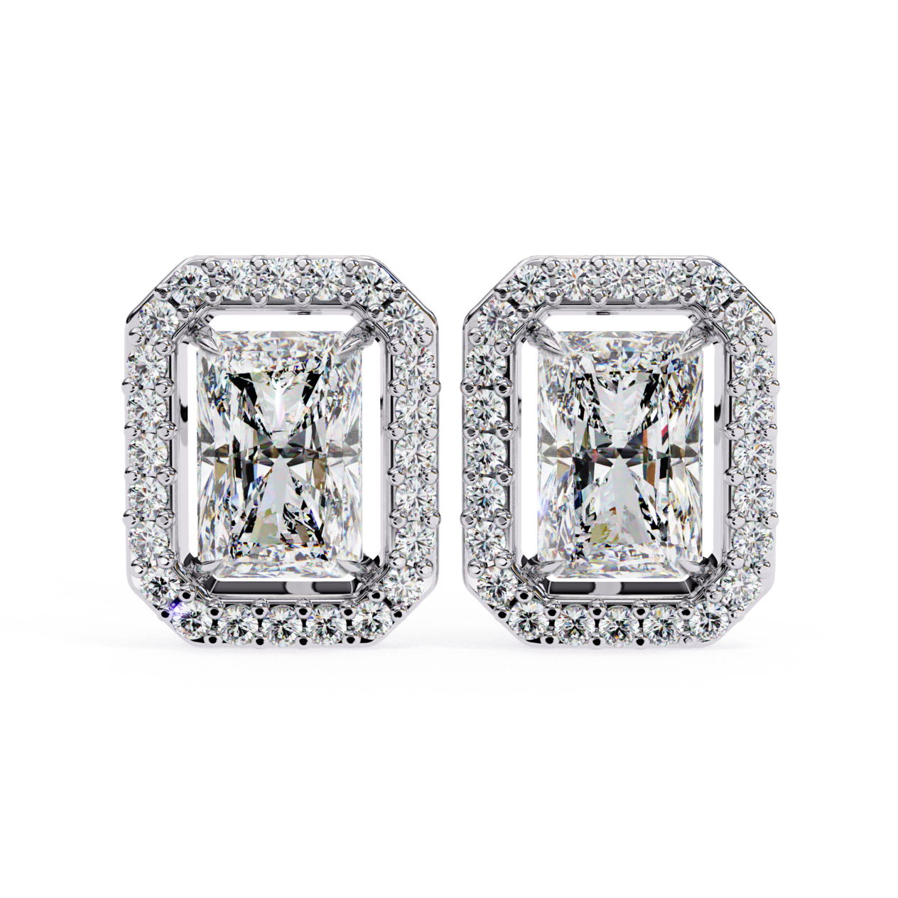 Radiant halo brilliant studs
