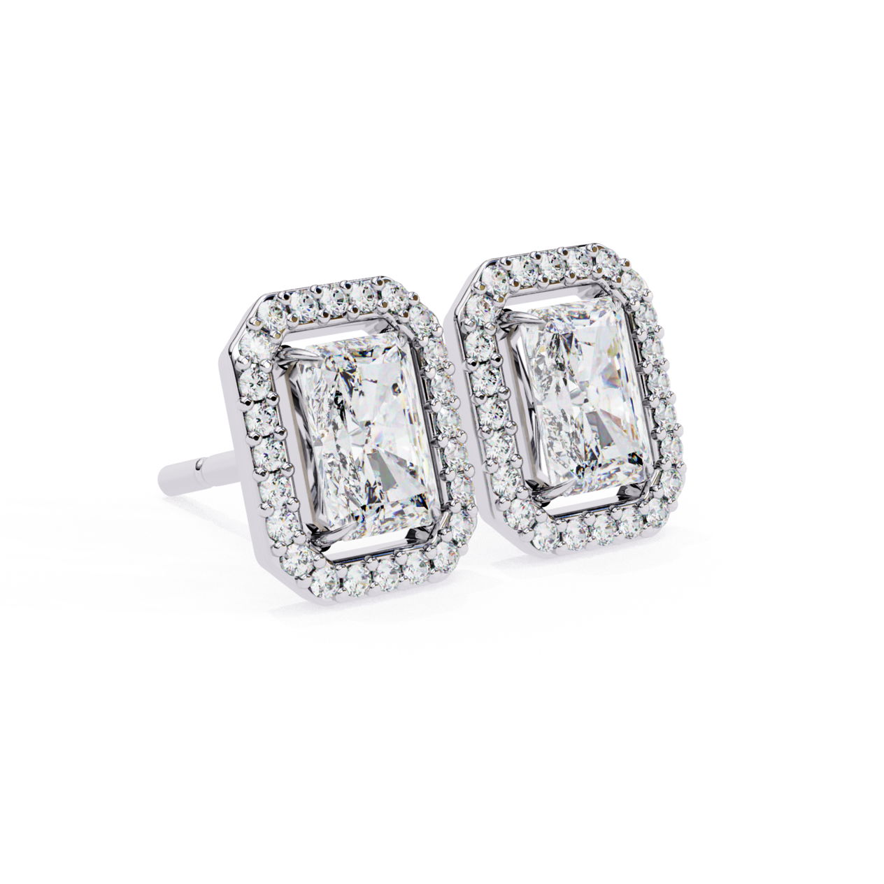 Radiant halo brilliant studs