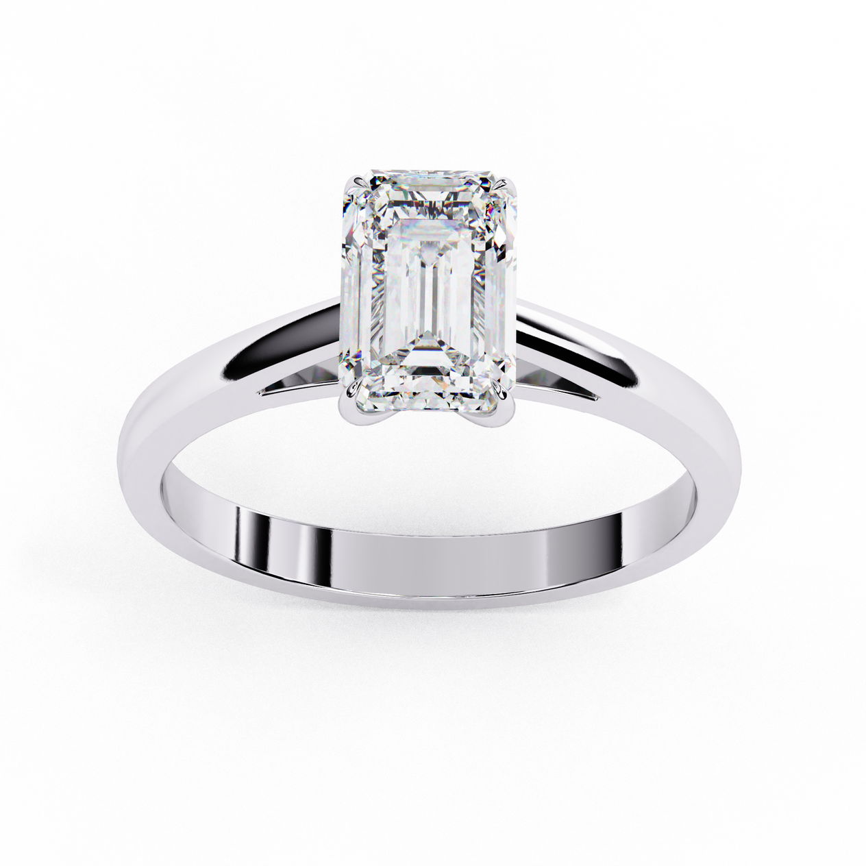 Solitaire emerald ring 