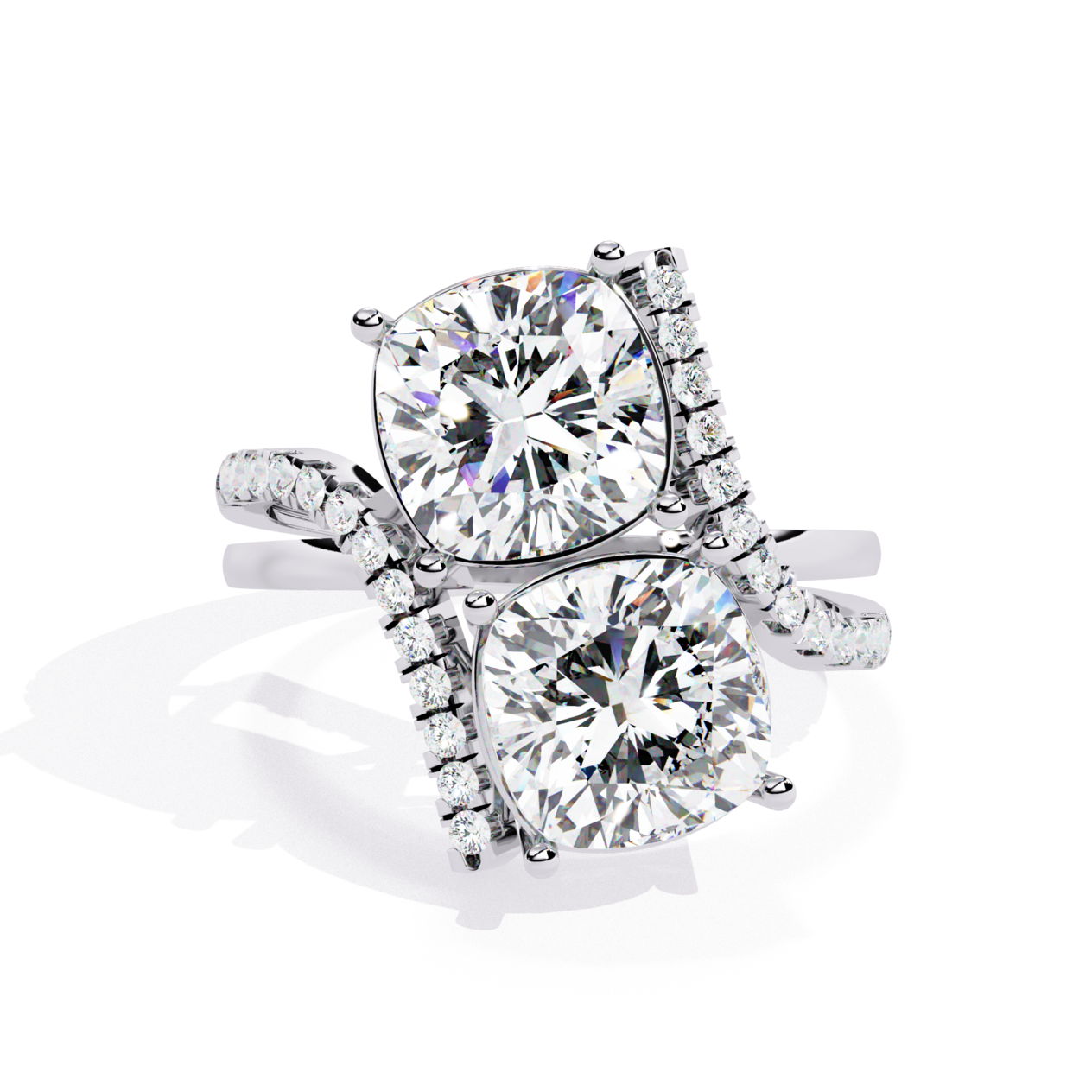 Cushion engagement ring 