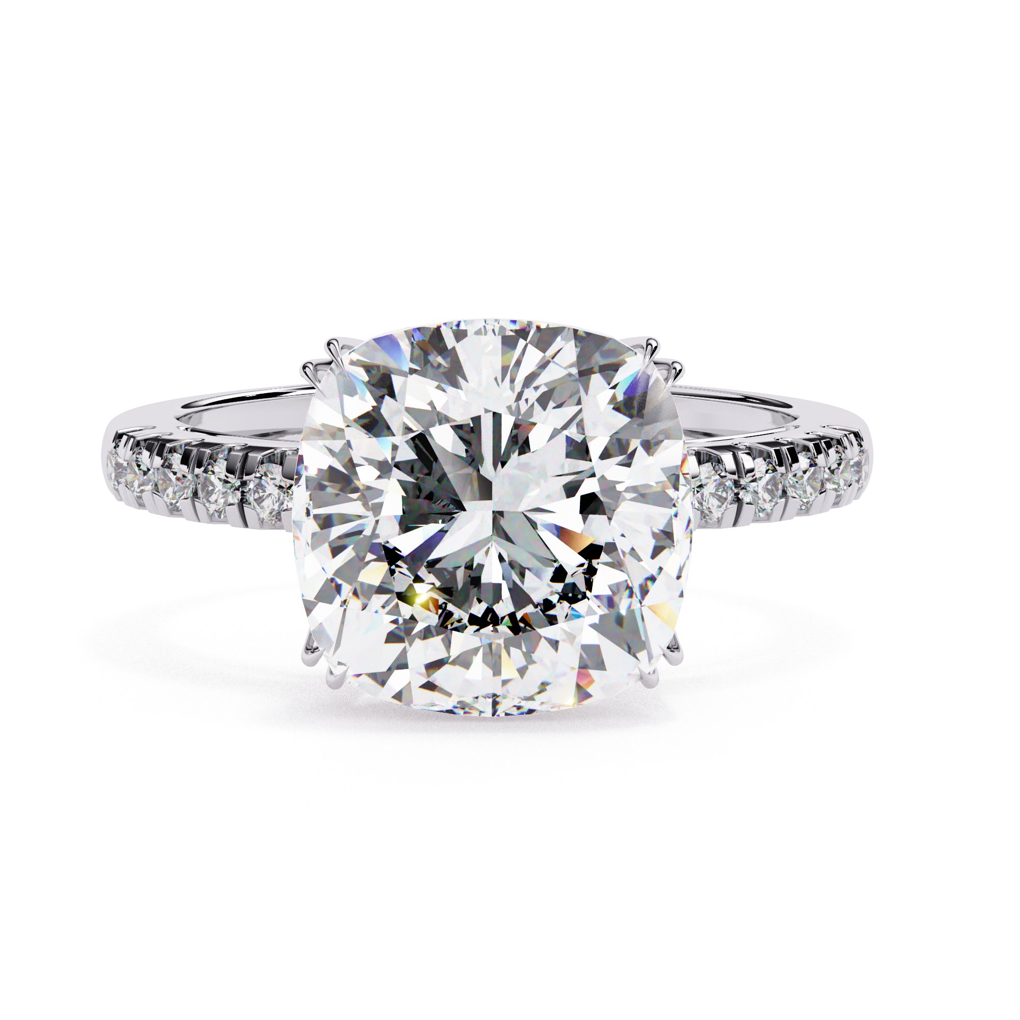Elegant Cushion Cut Diamond Ring